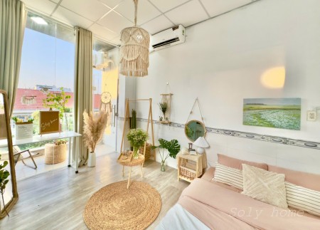 Studio ban công full nội thất, decor xinh giá từ 5tr, Gần Lotte ĐH UFM, cầu tân Thuận, q4, 28m2