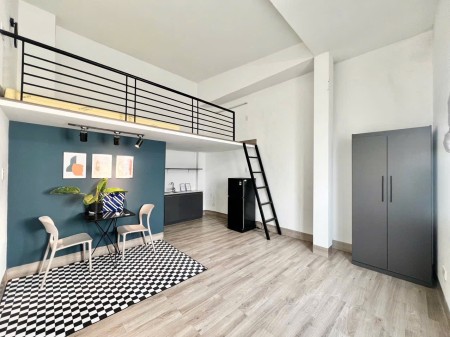  Căn hộ duplex (có gác) diện tích siêu rộng, cửa sổ trời gần sân bay Tân Sơn Nhất quận Tân Bình, 40m2