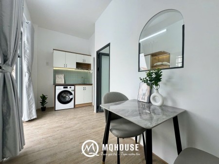 CHO THUÊ CĂN HỘ 1 PHÒNG NGỦ FULL NỘI THẤT, MÁY GIẶT RIÊNG + BAN CÔNG GẦN ĐẠI HỌC VĂN HIẾN, 40m2