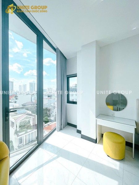 Studio ban công full nội thất 2p tới Lotte, gần ĐH RMIT, TDT. Thuận tiện sang quận 4, quận 8, 35m2