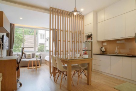 Cho thuê phòng studio tách bếp full nội thất trên đường Hồng Hà cách sân bay Tân Sơn Nhất- 5P, 50m2