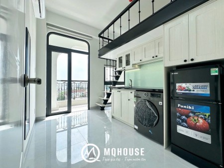 CHO THUÊ PHÒNG DUPLEX DỰ ÁN MỚI FULL NỘI THẤT BANCOL RIÊNG MẶT TIỀN CÓ MÁY GIẶT RIÊNG KIỂU HIỆN ĐẠI, 40m2