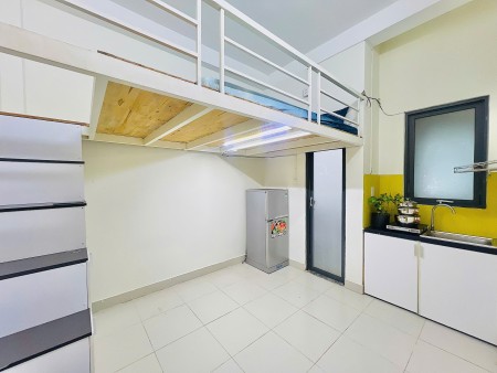 GÁC LỬNG RỘNG THOÁNG FULL NỘI THẤT TẠI XÔ VIẾT NGHỆ TĨNH GẦN HÀNG XANH, ĐH GTVT, FTU, HUTECH, 25m2