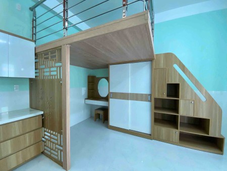 Phòng trọ trệt giá rẻ, gác cao, nuôi Pet, nhận xe điện gần Đầm Sen phù hợp sinh viên full nội thất, 30m2