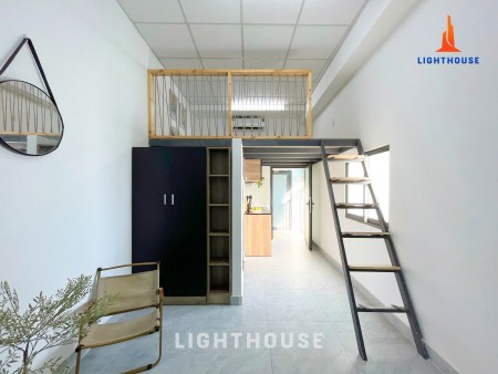 CHO THUÊ CĂN HỘ DUPLEX CỬA SỔ TRỜI NGÃ 5 CHUỒNG CÚN QUANG TRUNG, 25m2