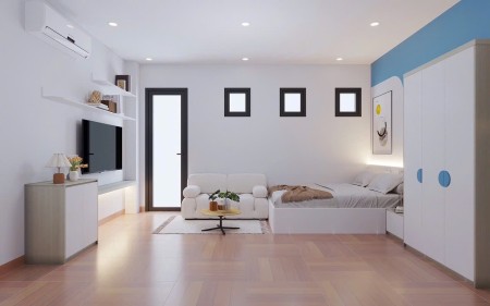  STUDIO BÌNH THẠNH MỚI 100% - FULL NỘI THẤT BLUE NAVY, 30m2