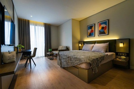CHO THUÊ CĂN HỘ 1PN BAN CÔNG FULL NỘI THẤT PHẠM NGŨ LÃO, QUẬN 1, 40m2