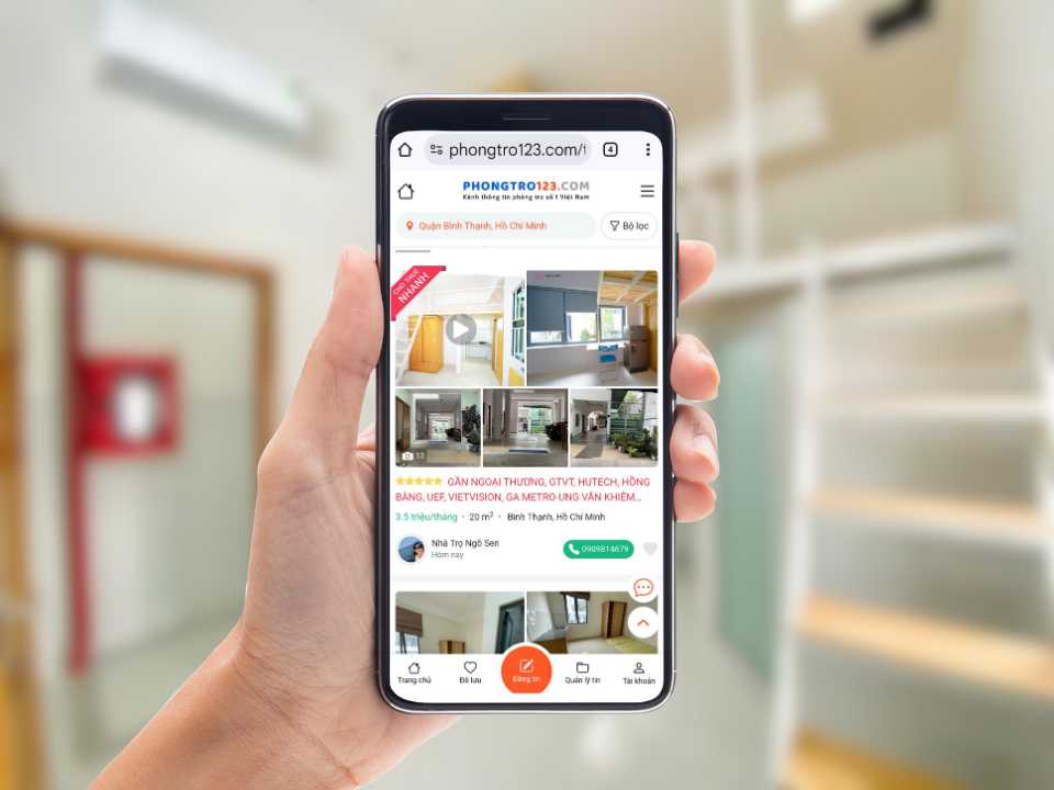Phongtro123.com trang cho thuê phòng trọ Bình Thạnh giá rẻ